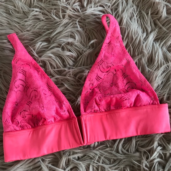 Free People Other - Free People pink lace bralette sz S